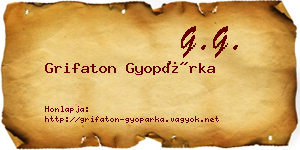 Grifaton Gyopárka névjegykártya